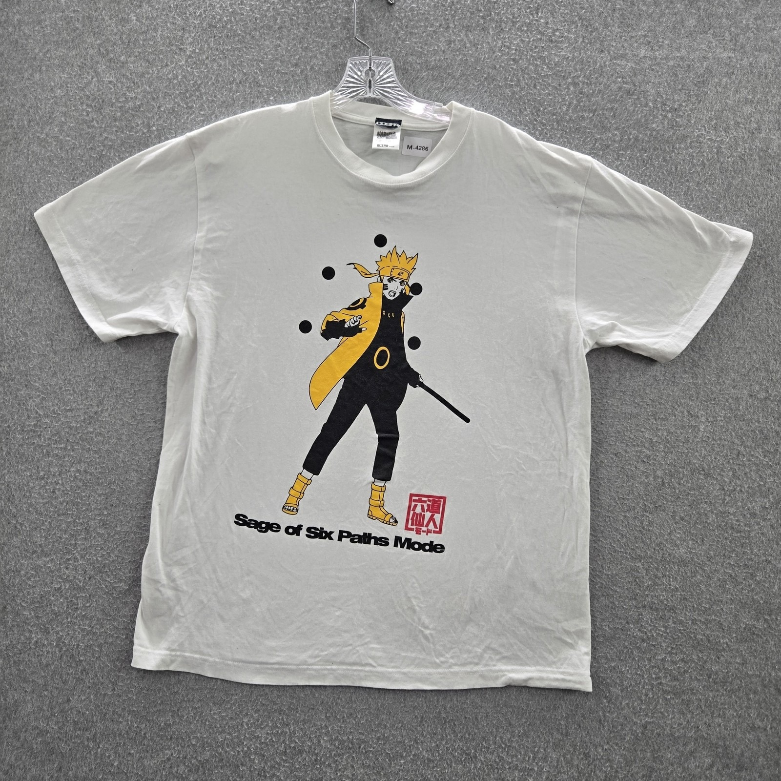 Vintage Naruto Cospa Men Shirt Xl White Graphic Print Sage Paths Anime